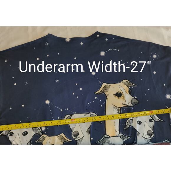 Dog Lovers Tshirt Astronomy Galaxy Stars Navy Blue Unisex 2XL Long Necks Jerzees - Picture 12 of 16